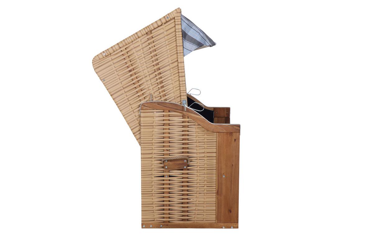 Siena Garden Standkorb ca.120x80x165cm Blau,Akazie - Blau, KONVENTIONELL, Holz/Kunststoff (120/80/165cm) - Siena Garden