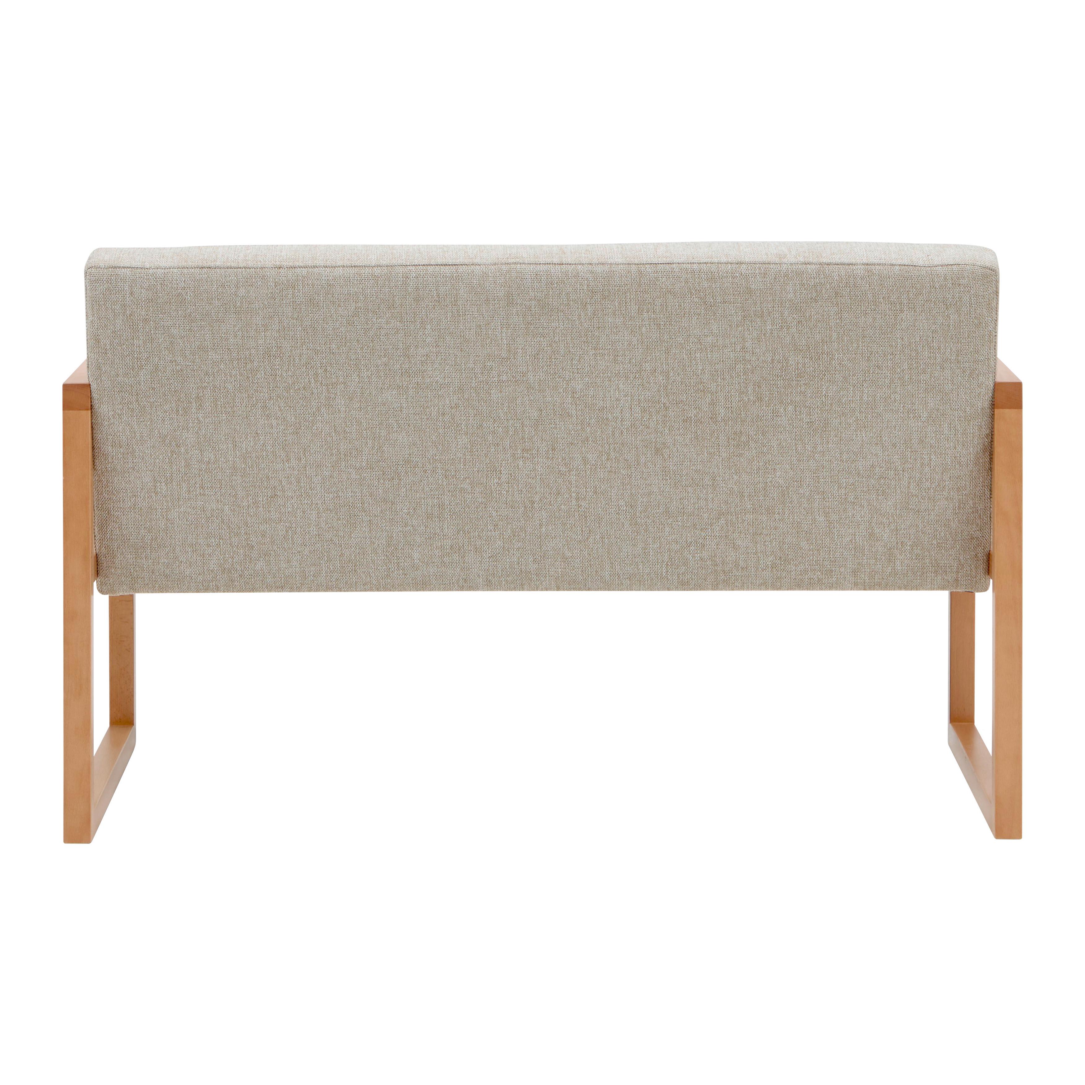 2-SITS SOFFA MALMÖ - ljusgrå/naturfärgad, Modern, trä/textil (120/75/69cm) - Mömax