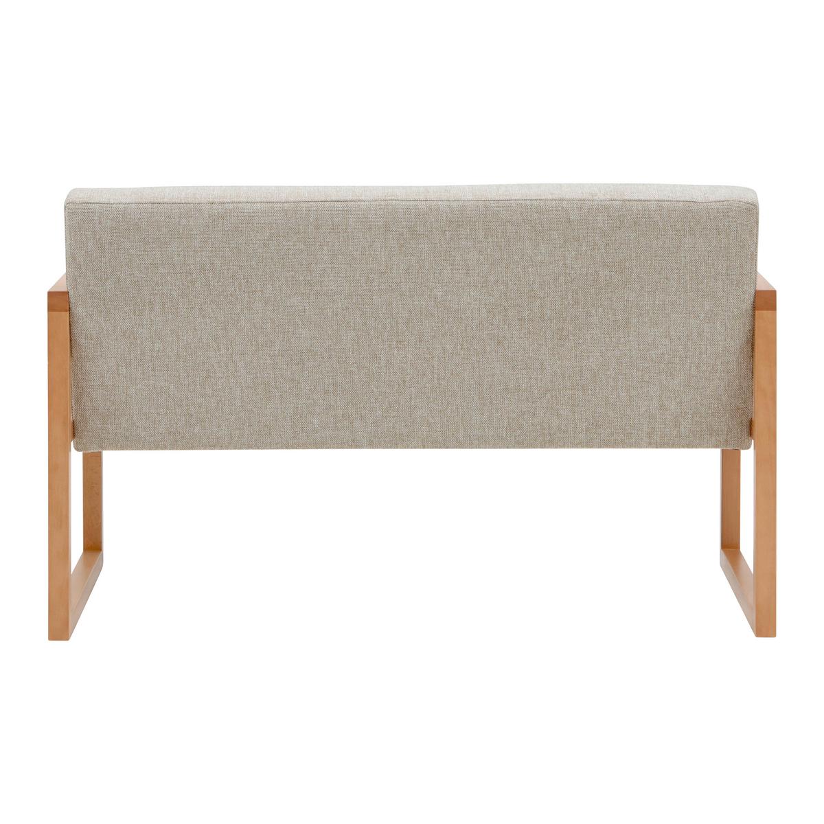 2-Sitzer-Sofa Malmö Hellgrau - Hellgrau/Naturfarben, MODERN, Holz/Textil (120/75/69cm) - Mömax