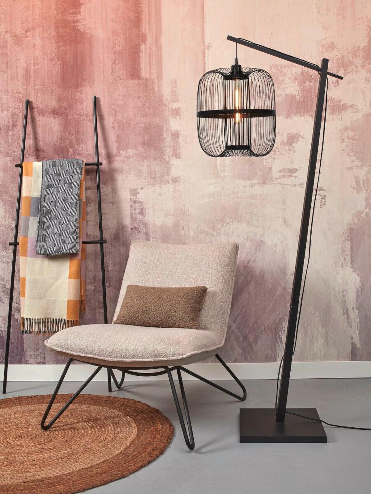 Stoječa Svetilka Hokkaido, Črna - črna, Trend (176/36/63cm) - Good & Mojo