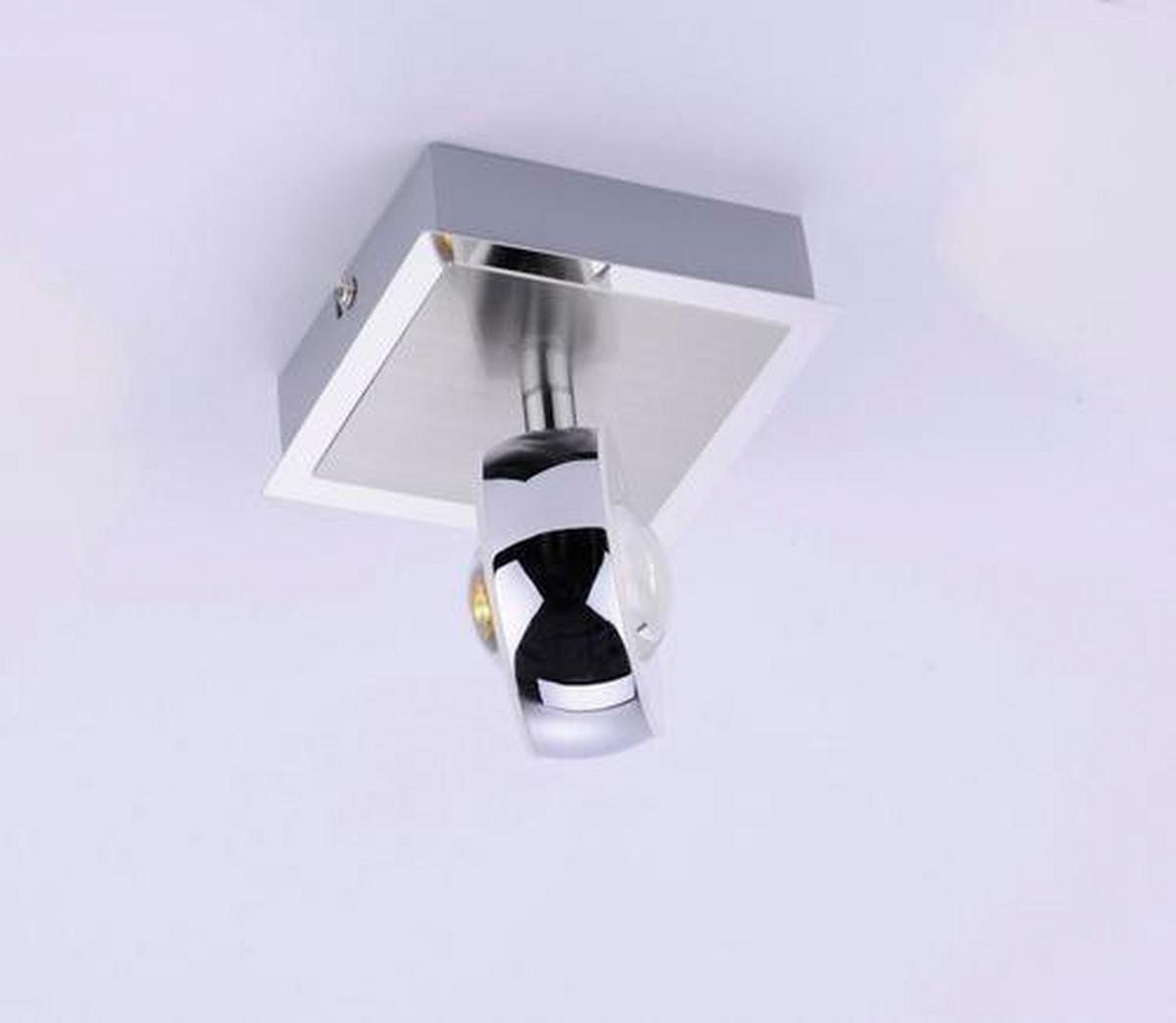 LED-Wandleuchte Lolasmart-Opti Silberfarben max. 6 Watt - Silberfarben, Design, Kunststoff/Metall (12/12/14cm)