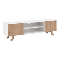 Lowboard Vira Kieferfarben/ Weiß Echtholz - Weiß/Kieferfarben, MODERN, Holz (172/50/43cm) - Bessagi Home