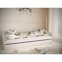 Otroška Postelja S Predalom Blanka, 90x200cm - bela/barve breze, Moderno, leseni material/les (90/200cm) - MID.YOU