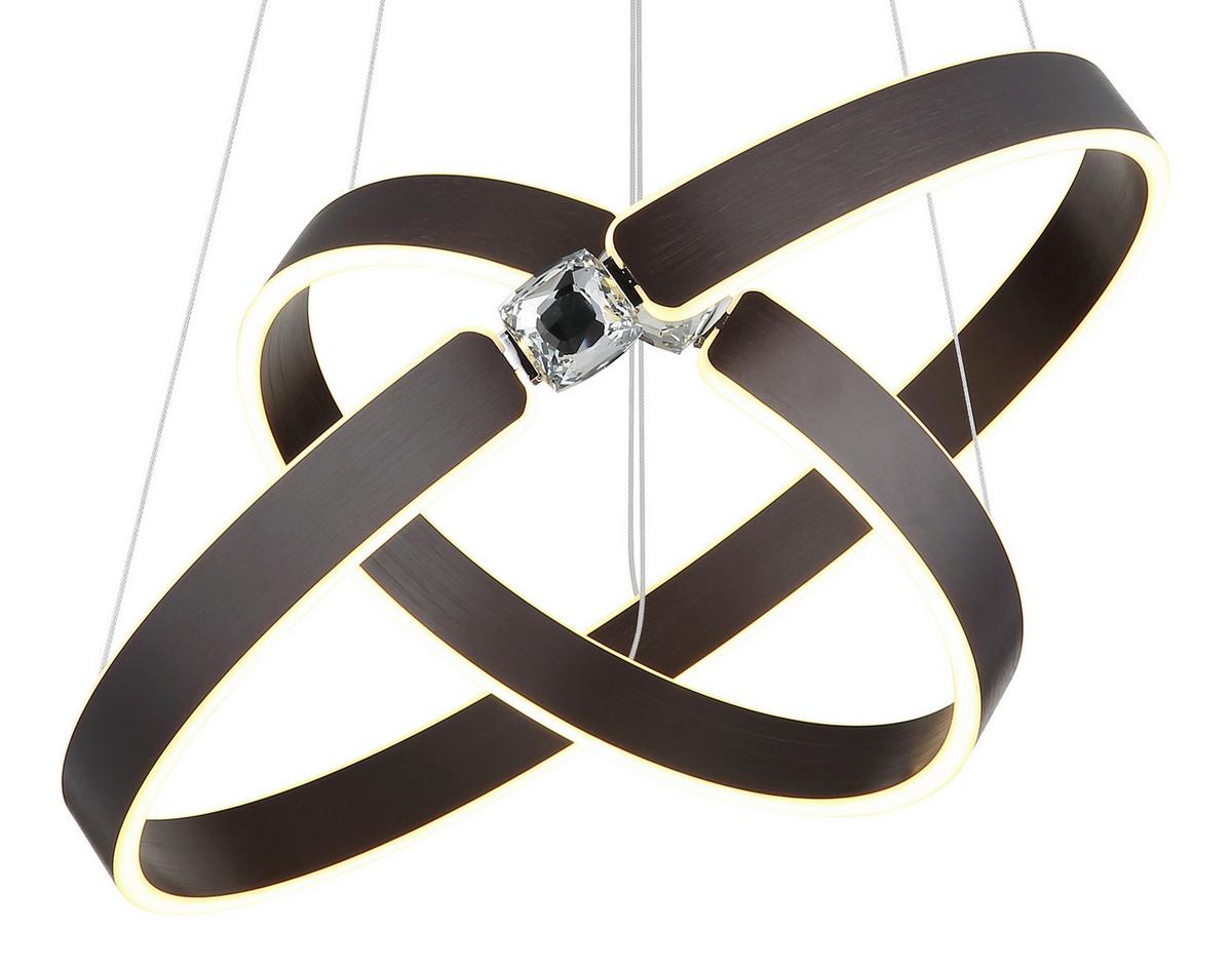 LED-HÄNGELEUCHTE 67349H2 HENDRICKS - Klar/Opal, Design, Glas/Kunststoff (60/125cm) - Globo