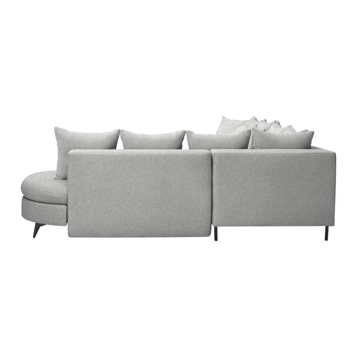 Ecksofa Axel Hellgrau - Hellgrau/Schwarz, MODERN, Textil/Metall (291/87/250cm) - Mömax