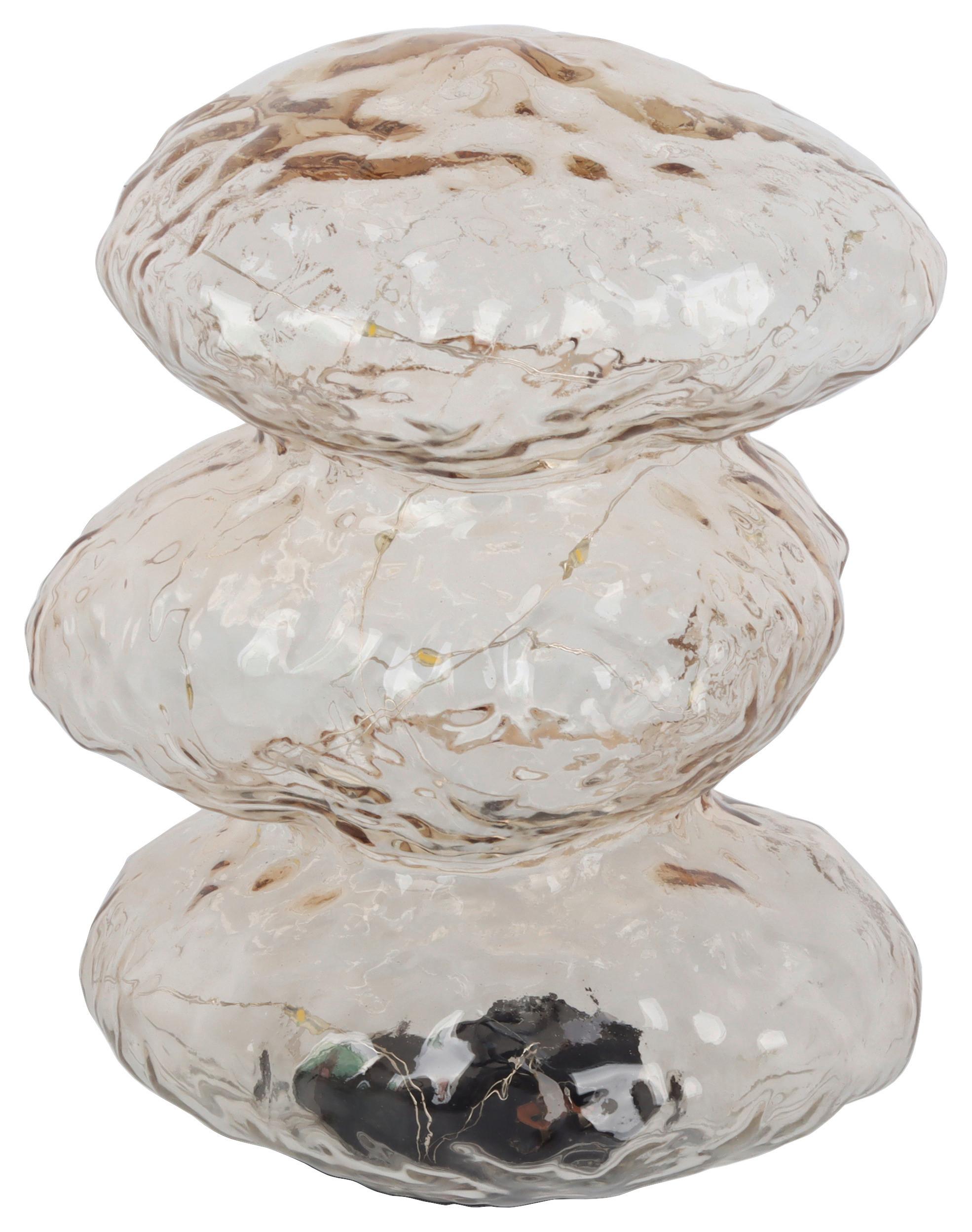 Skulptur Luc Hellbraun - Hellbraun, Glas (15/18,5/13cm) - Mömax