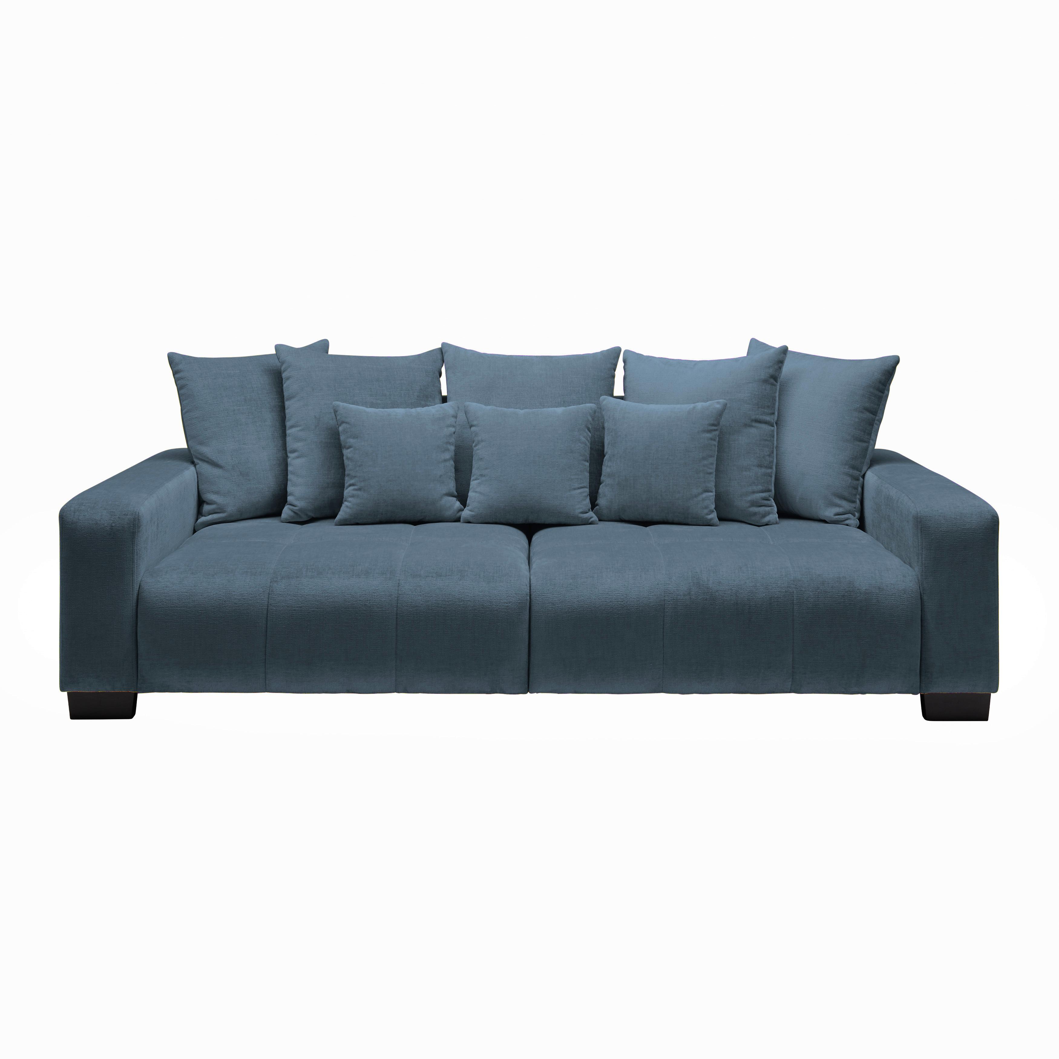 Bigsofa Petrol - Petrol/Schwarz, Modern, Holz (246/93/124cm) - Based