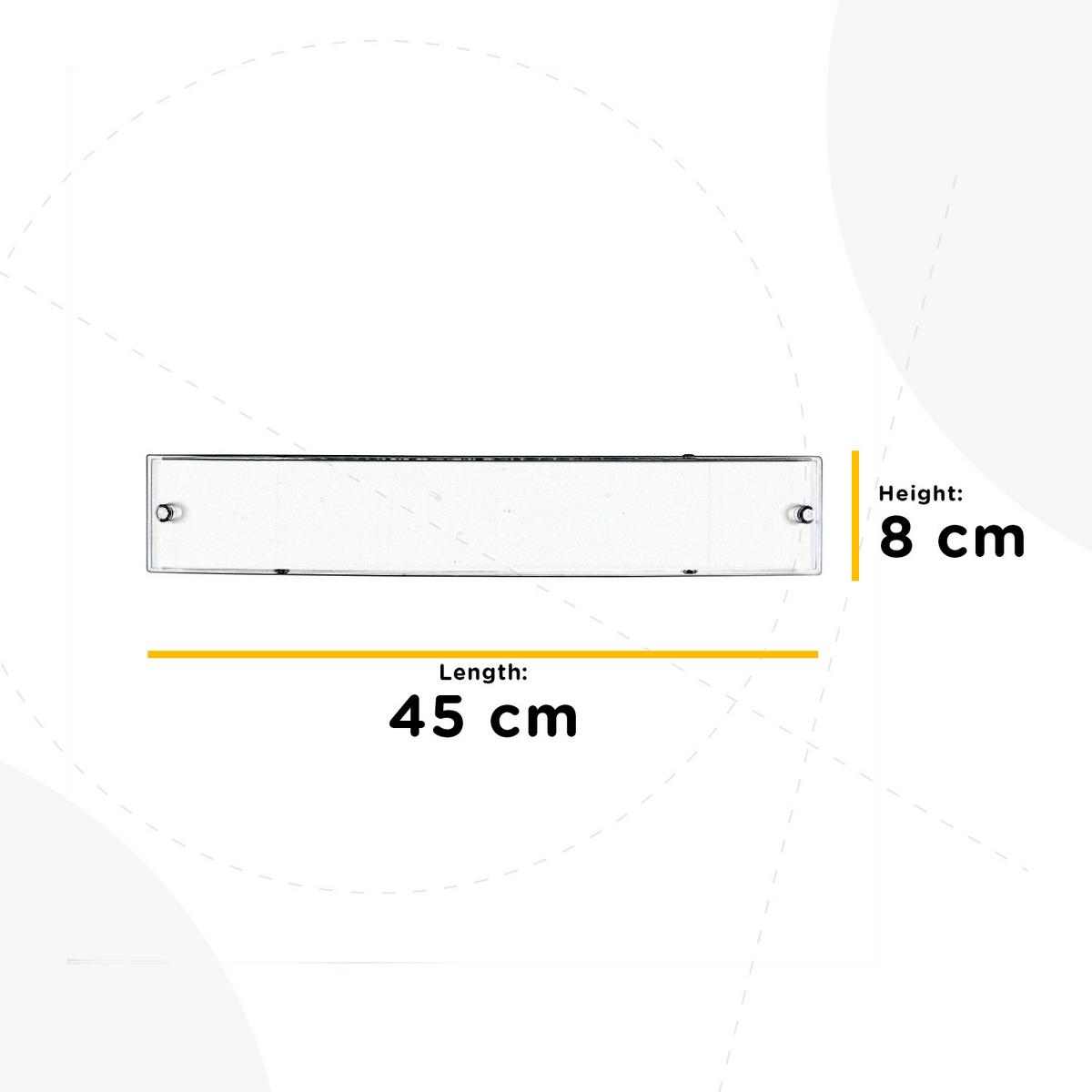 Spiegelleuchte Rettangolare Weiß max. 12 Watt - Weiß, KONVENTIONELL, Metall (45/8/8cm)
