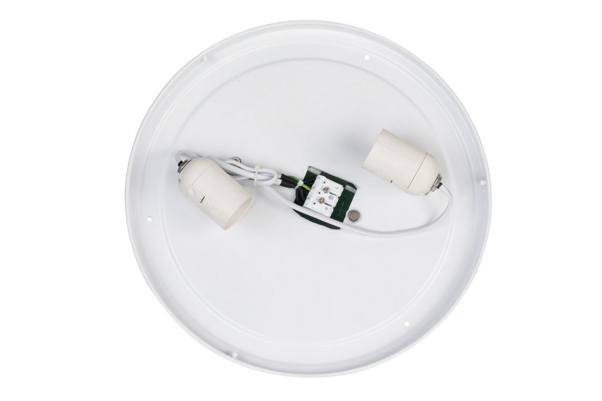 LAMPA SUFITOWA GARLAND *SBN* - biały/szary, Basics, tworzywo sztuczne/metal (36/15,5cm) - Novel