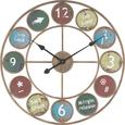 Falióra Keypad - Színes, Faalapú anyag/Fém (59/3/59cm) Falióra Keypad - Színes, Faalapú anyag/Fém (59/3/59cm)