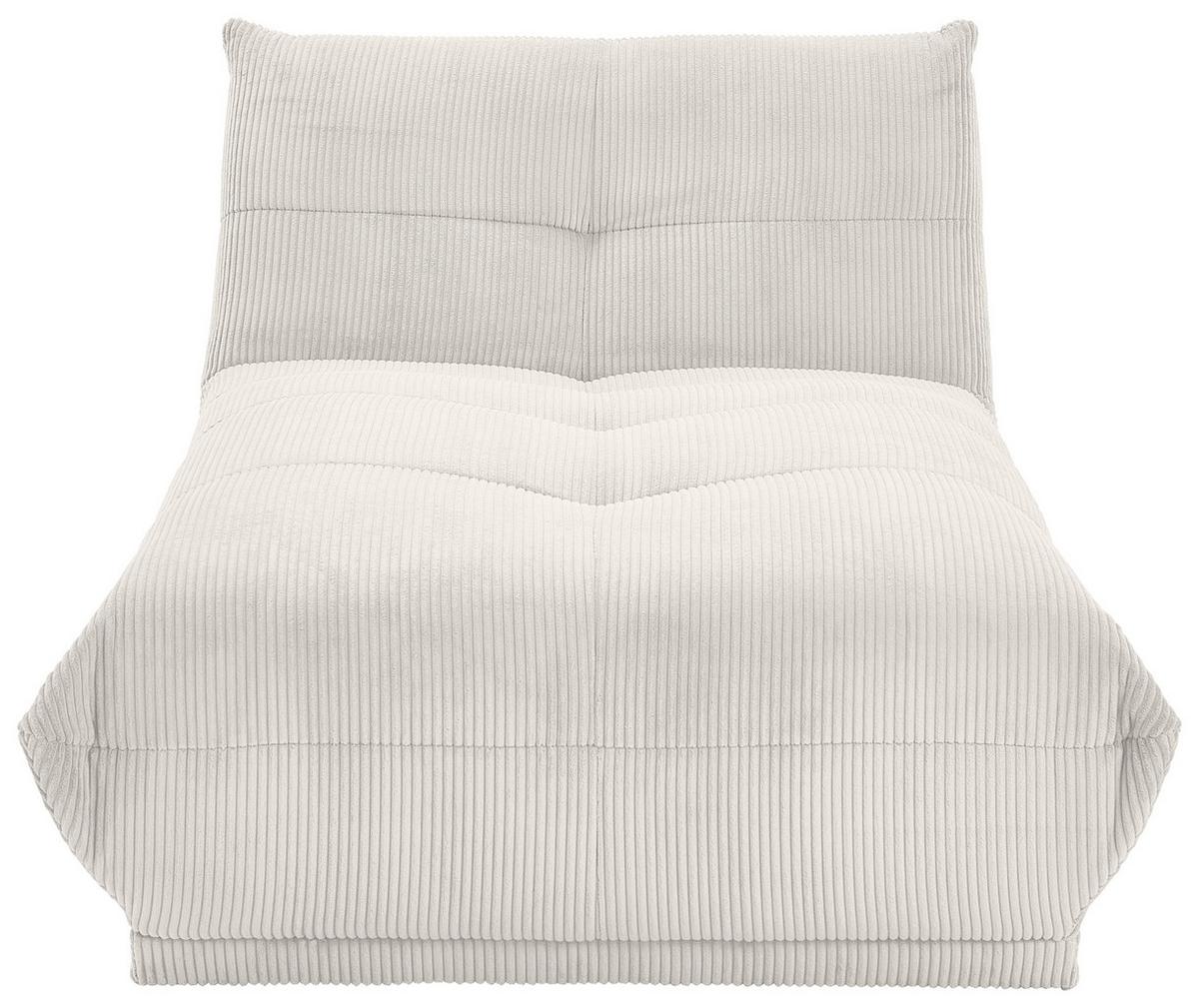 Modul Sofa Giselle Ottomane Weiß - Weiß, Trend, Textil (105/80/185cm) - Livetastic