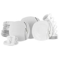 Kombiservice Amelie Piazza Weiß, 30-teilig - Basics, Keramik - Creatable