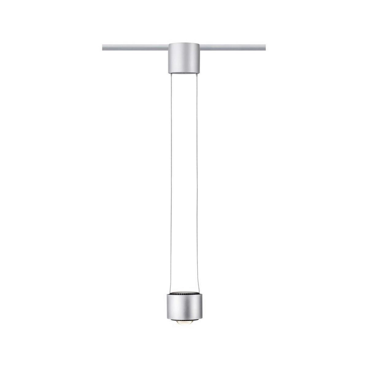 Schienensystem-Hängeleuchte Urail Aldan max. 8,5 Watt - Chromfarben/Schwarz, Basics, Kunststoff/Metall (9,8/8,5cm) - Paulmann
