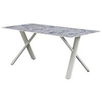 Étkezőasztal Robin - bézs/szürke, Design, kő/fém (180/76/90cm) - Mömax