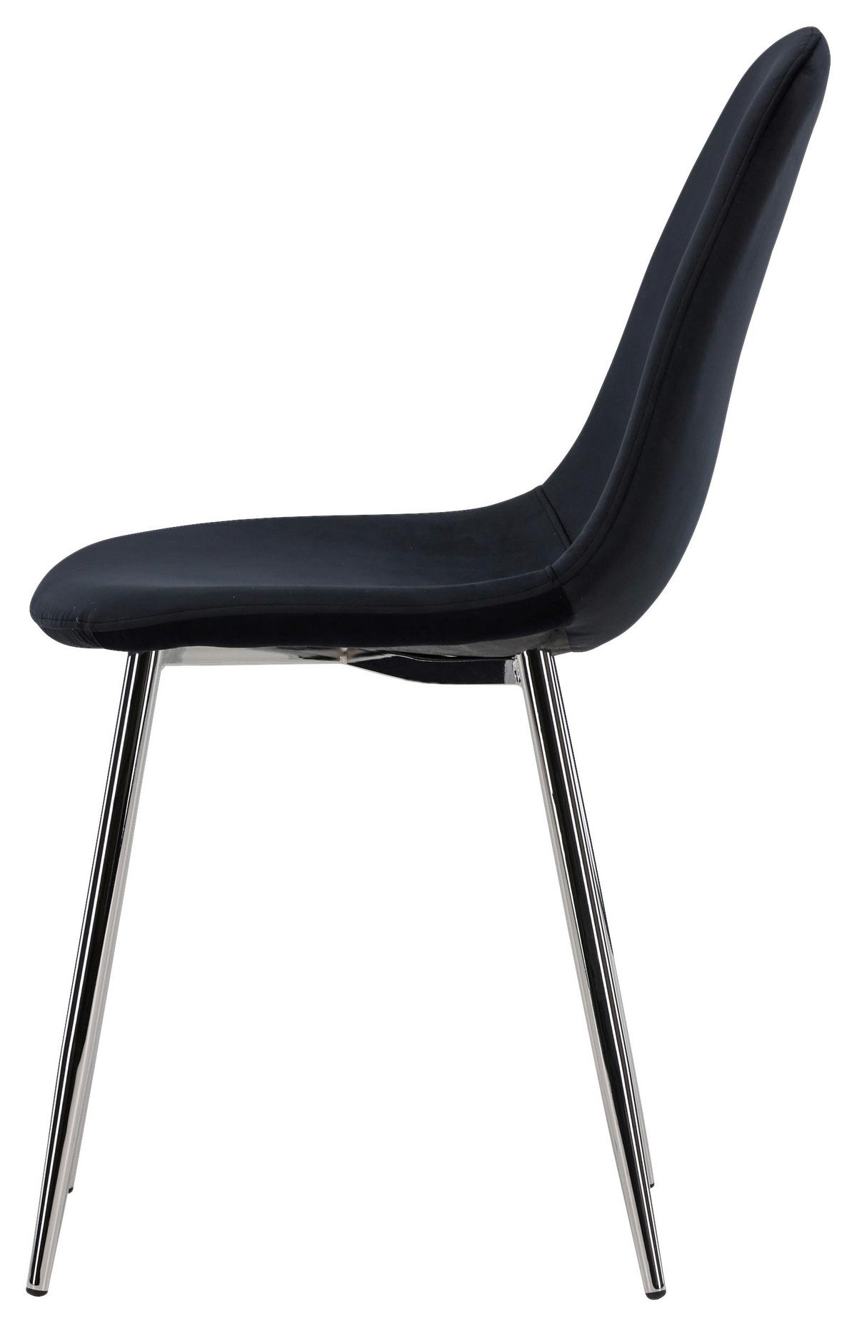 STUHL-SET POLAR - Schwarz, Design, Textil/Metall (45/90/52cm) - Livetastic