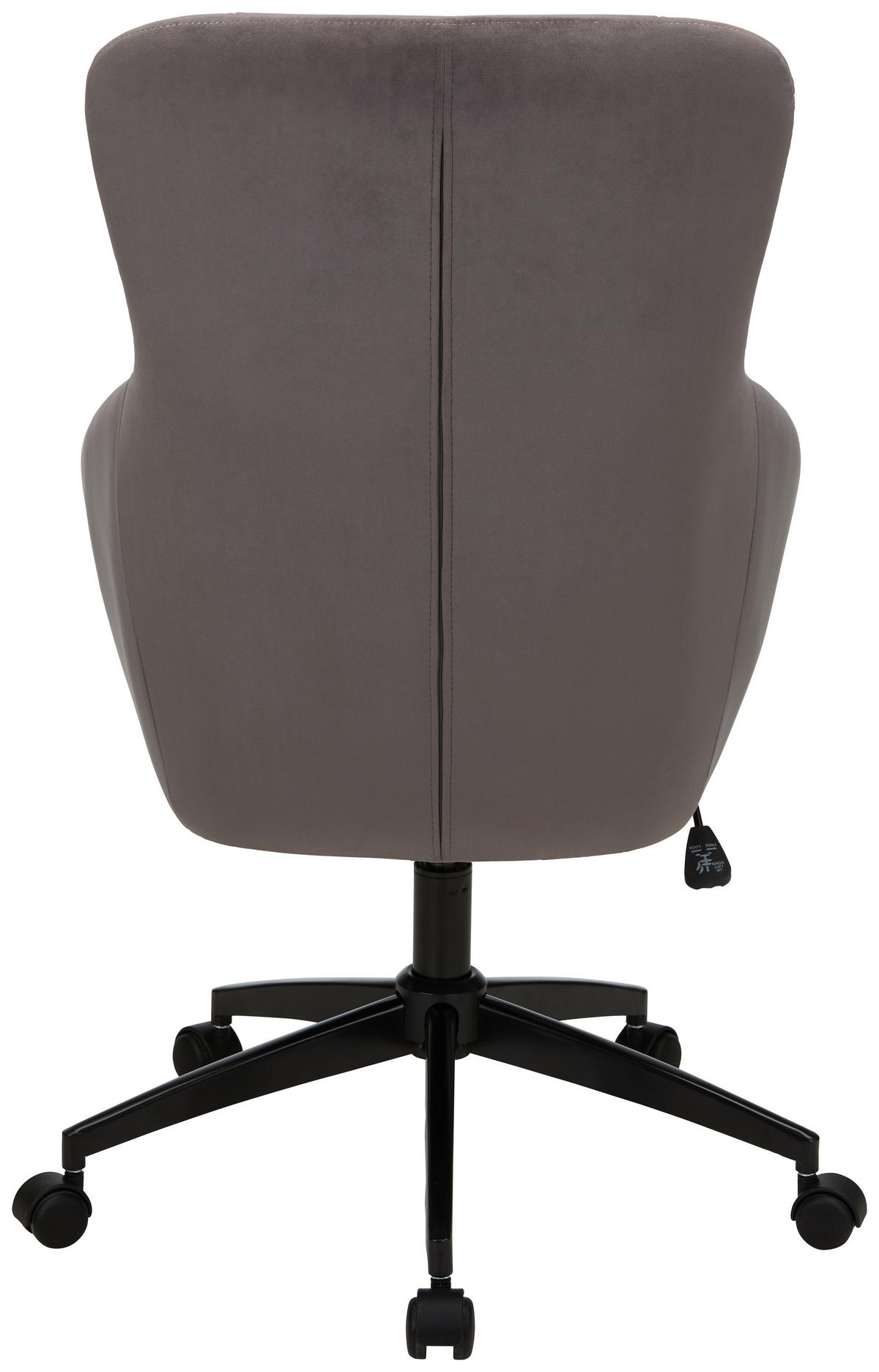 Drehstuhl in Grau - Schwarz/Grau, Modern, Kunststoff/Textil (62/102-110/70cm) - Mömax