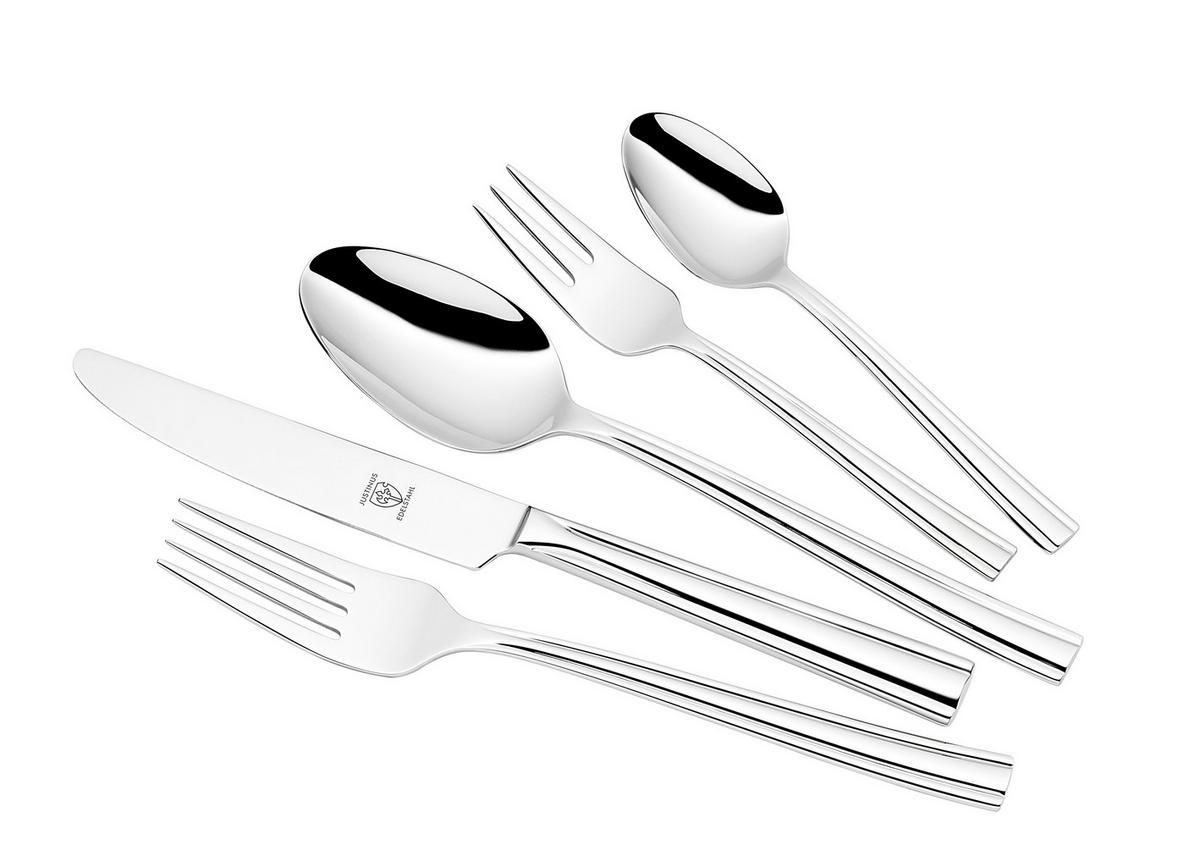 ZESTAW SZTUĆCÓW 630-550 - kolor stalowy, Basics, metal (43/25/5cm) - Justinus