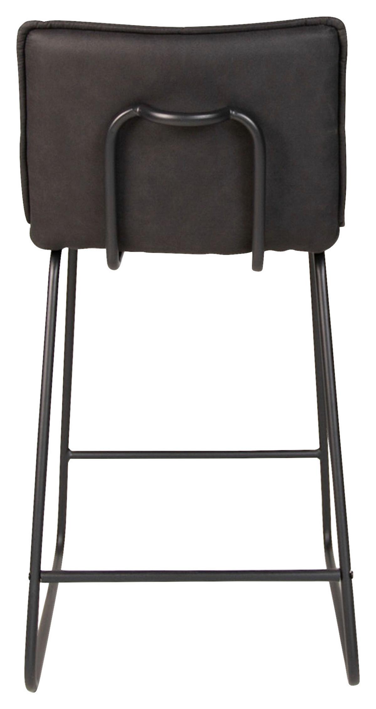 Barhocker-Set Jeremy 2er-Set ca. 44x87 cm Anthrazit - Anthrazit/Schwarz, KONVENTIONELL, Textil/Metall (44/87/50cm) - MID.YOU