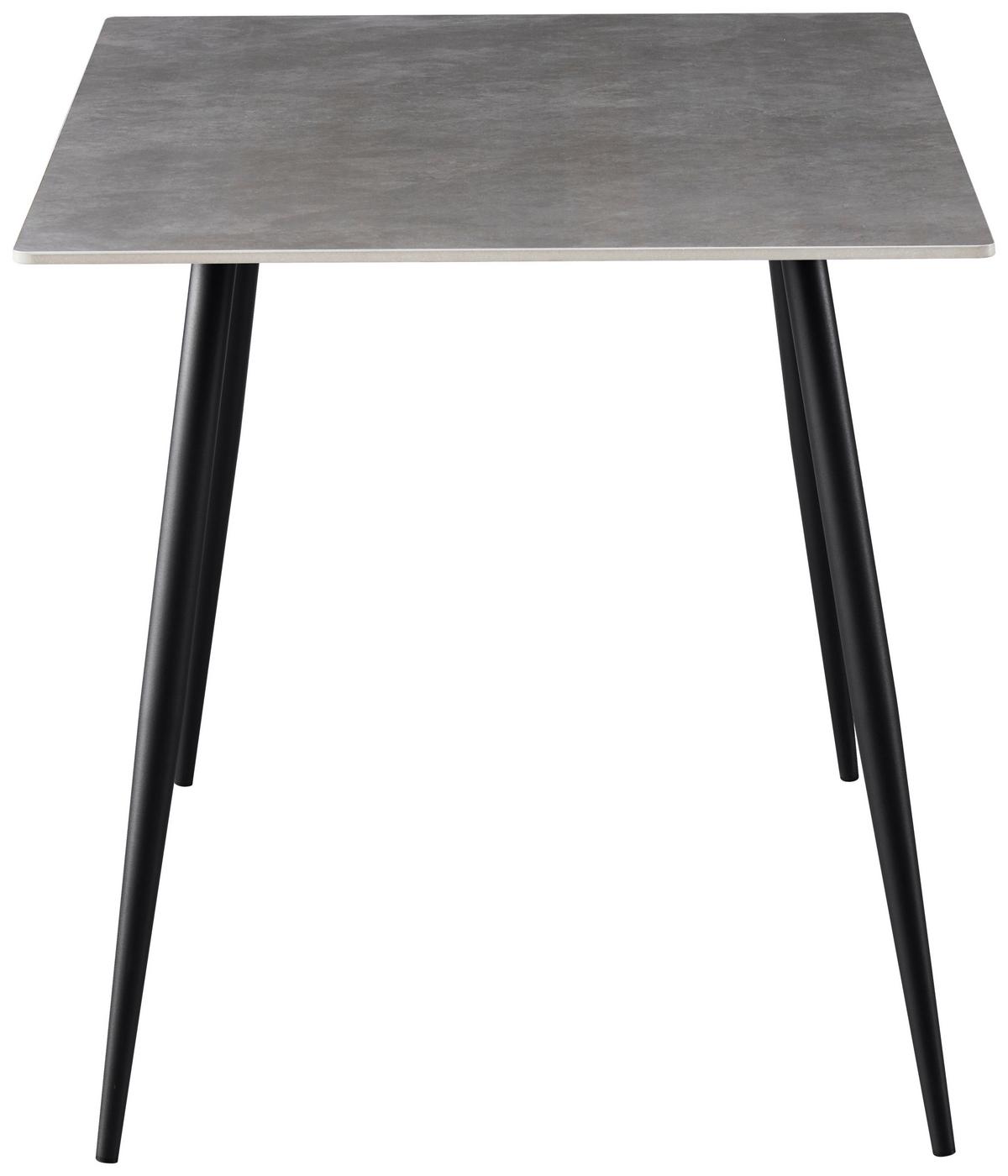Jedilna Miza Toni, Keramika, 120x80 - siva/črna, Moderno, kovina/keramika (120/76/80cm)