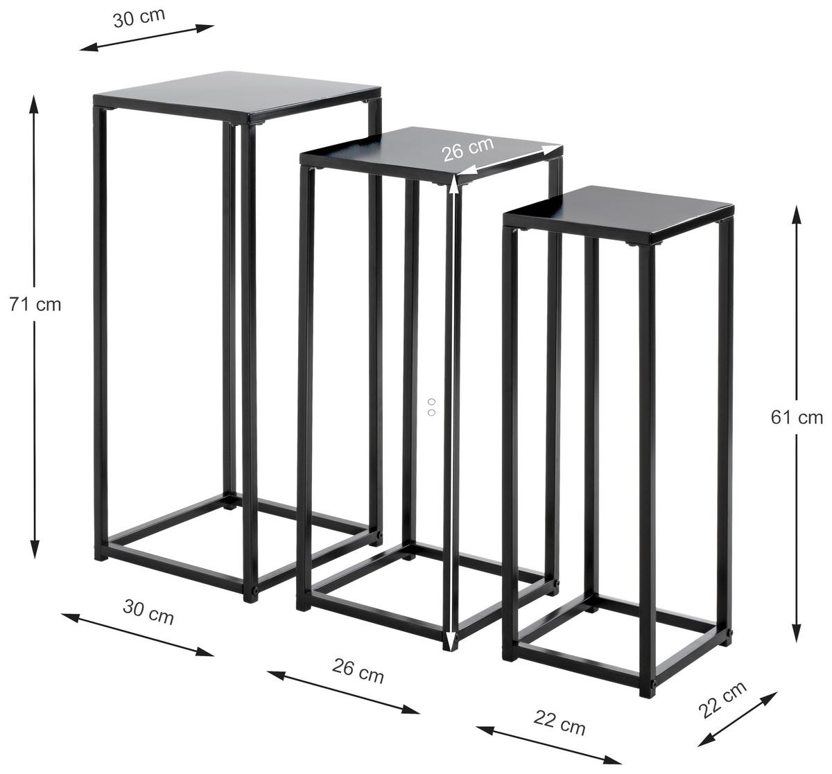 Suport de flori tip coloană BLACKBURN 25559 - negru, Modern, metal (30/71/30cm) - Modern Living