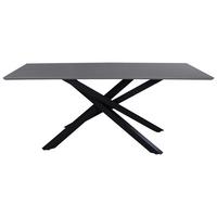 ESSTISCH PIAZZA - Schwarz, Design, Holzwerkstoff/Metall (180/90/76cm) - Livetastic