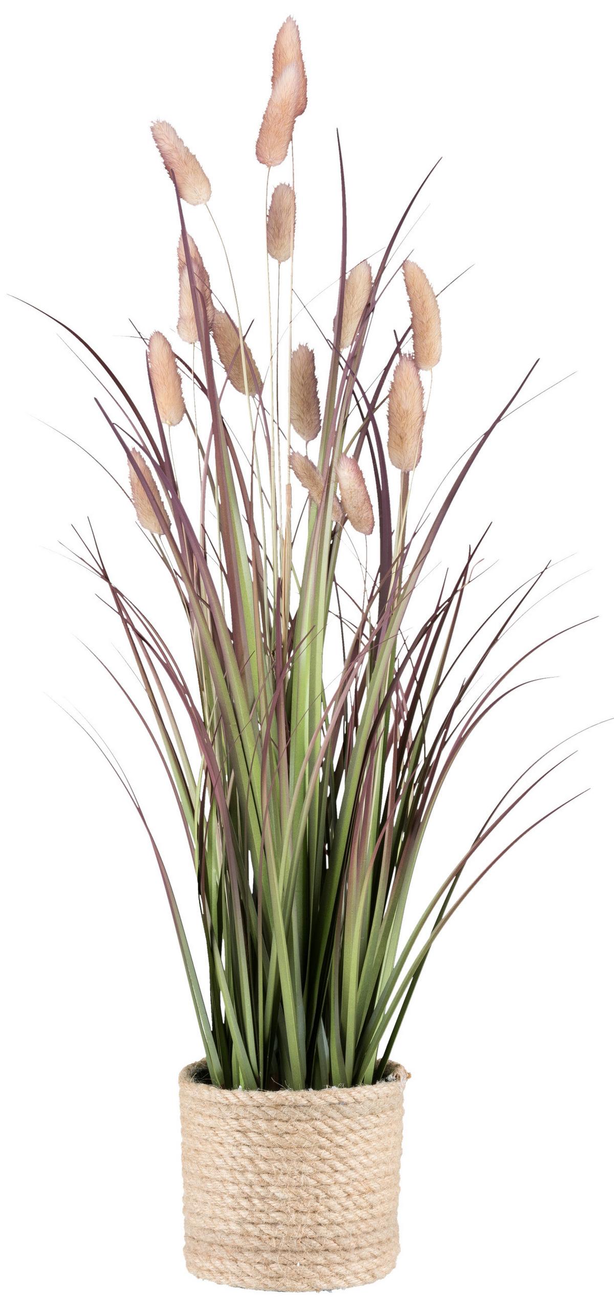 PLANTE ARTIFICIELLE GRASBUSCH I - Naturfarben/Rosa, Konventionell, Naturmaterialien/Kunststoff (60cm) - Modern Living