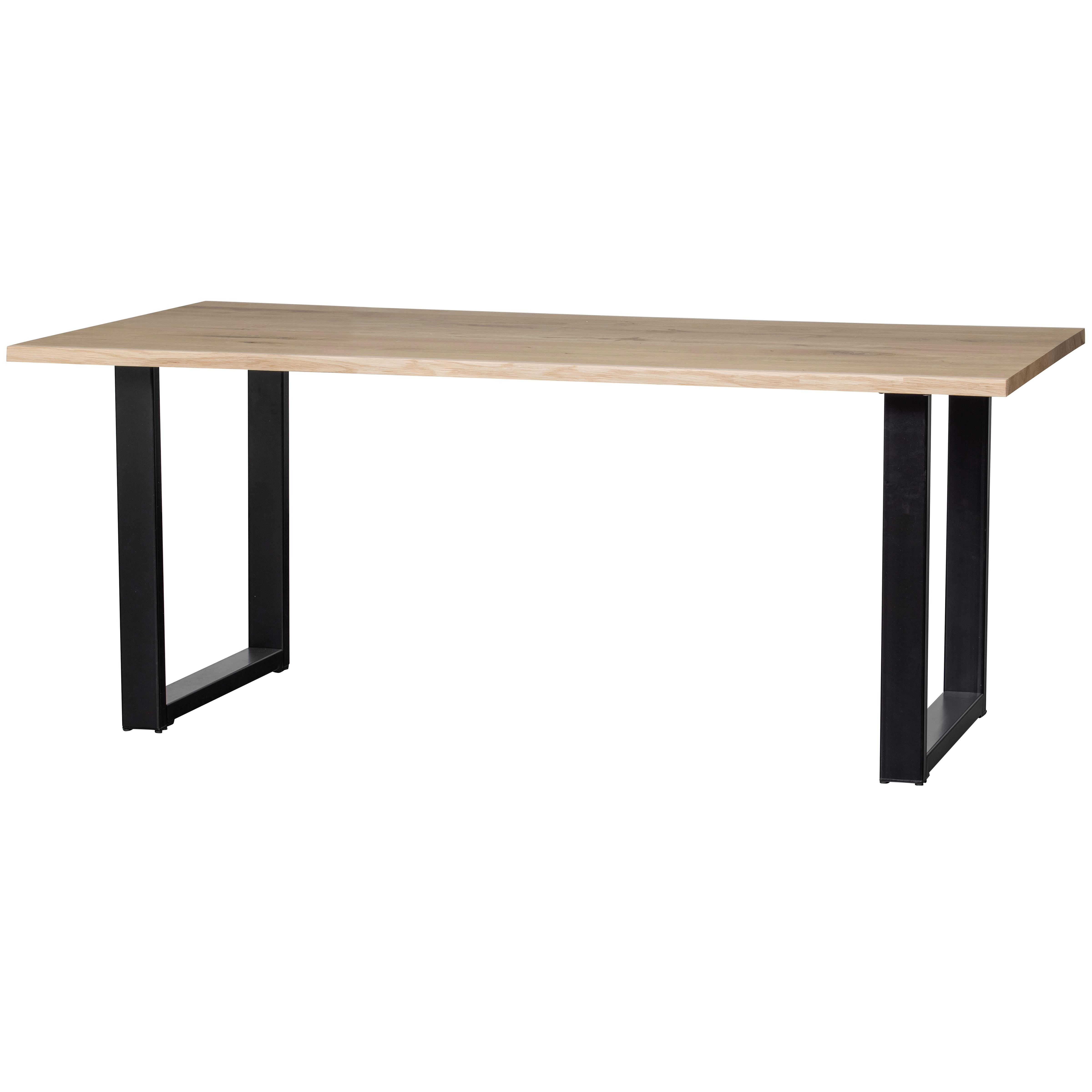Esstisch Tablo Eichefarben L: 180cm - Eichefarben/Schwarz, MODERN, Holz/Metall (180/90/75cm) - Livetastic