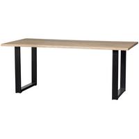 Esstisch Tablo Eichefarben L: 180cm - Eichefarben/Schwarz, MODERN, Holz/Metall (180/90/75cm) - Livetastic