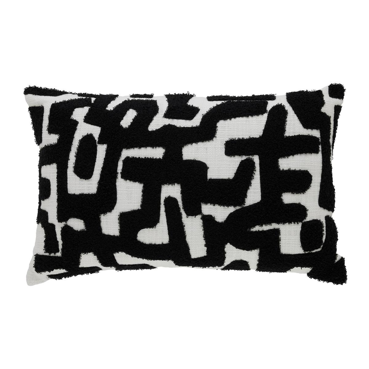 Díszpárna Silva 30/50 - fekete/fehér, Modern, textil (30/50cm) - Modern Living