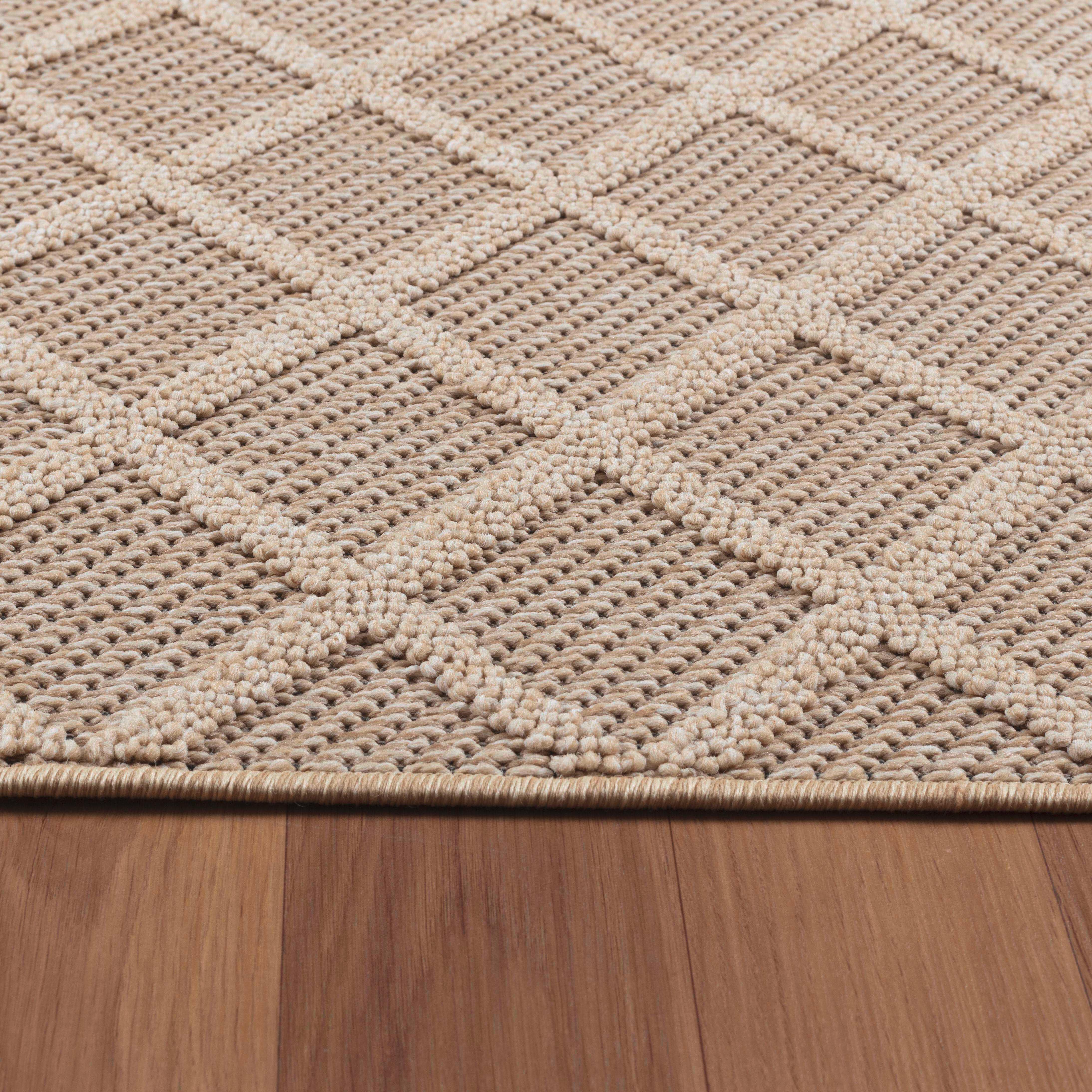 Outdoorteppich Patara Beige ca. 80x250cm - Beige, Design, Textil (80/250cm) - Novel