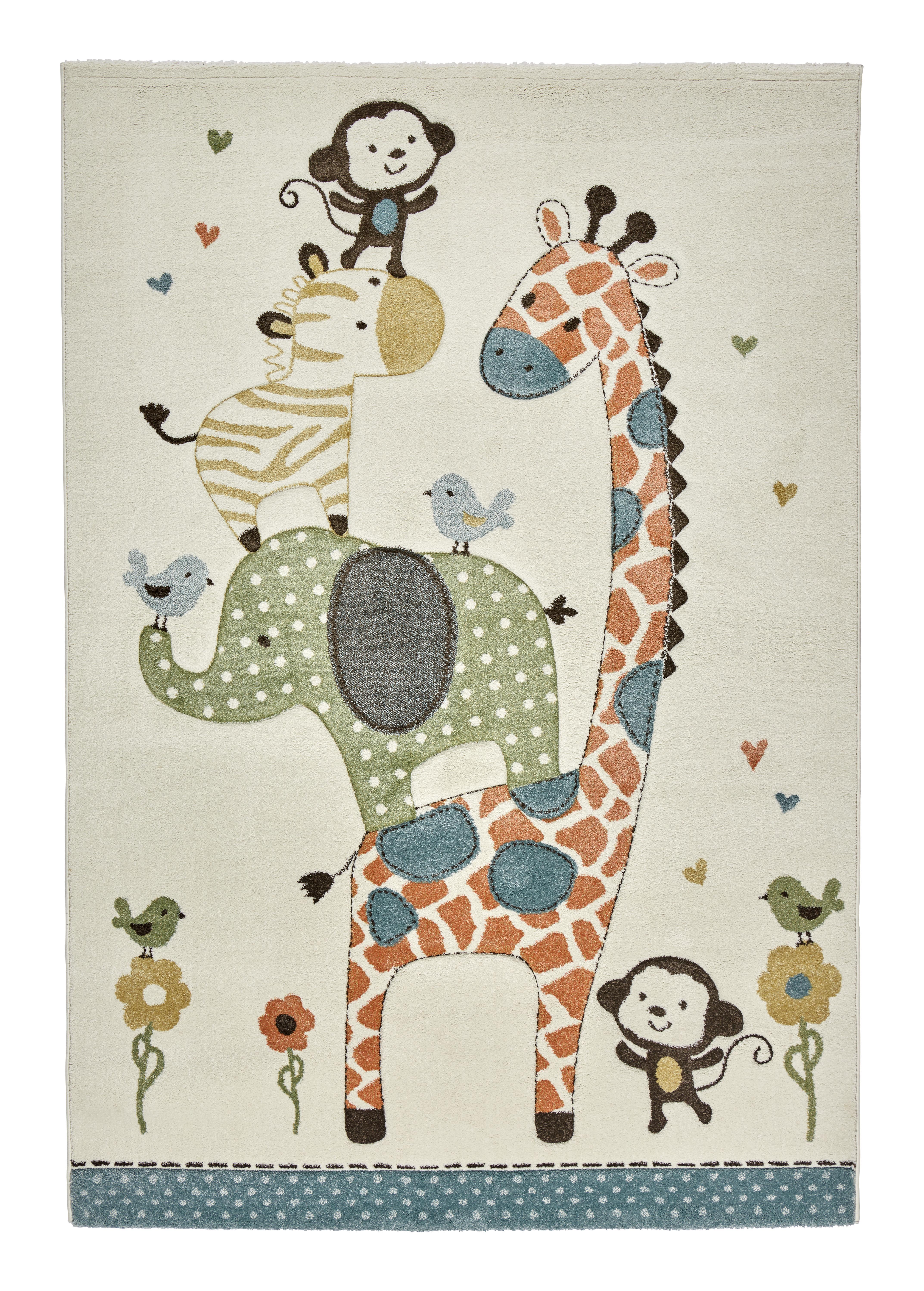 Kinderteppich Moritz Bunt ca. 120x170cm - Creme, Textil (120/170cm) - Mömax modern living