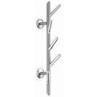 WIESZAK ŚCIENNY FRANZI - kolor stalowy/kolor aluminiowy, Design, metal (12/63/16cm)