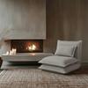 SCHLAFSESSEL TAMARA - Lichtgrijs, Modern, Textiel/Metaal (82/31/69cm) - Bessagi Home