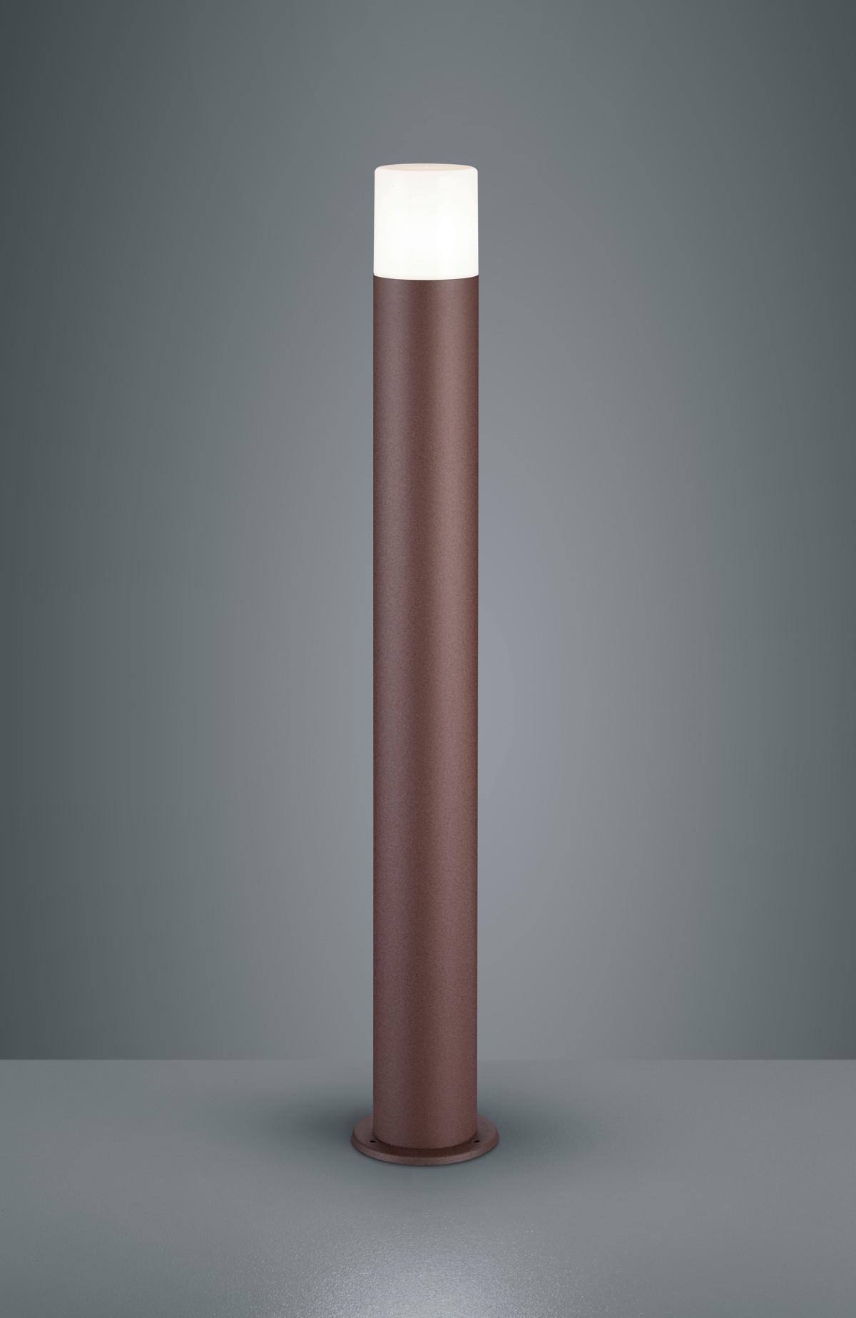 Wegleuchte Hoosic in Weiß/Rostfarben max. 28 Watt - Rostfarben/Weiß, Design, Kunststoff/Metall (12/80cm) - Trio Leuchten