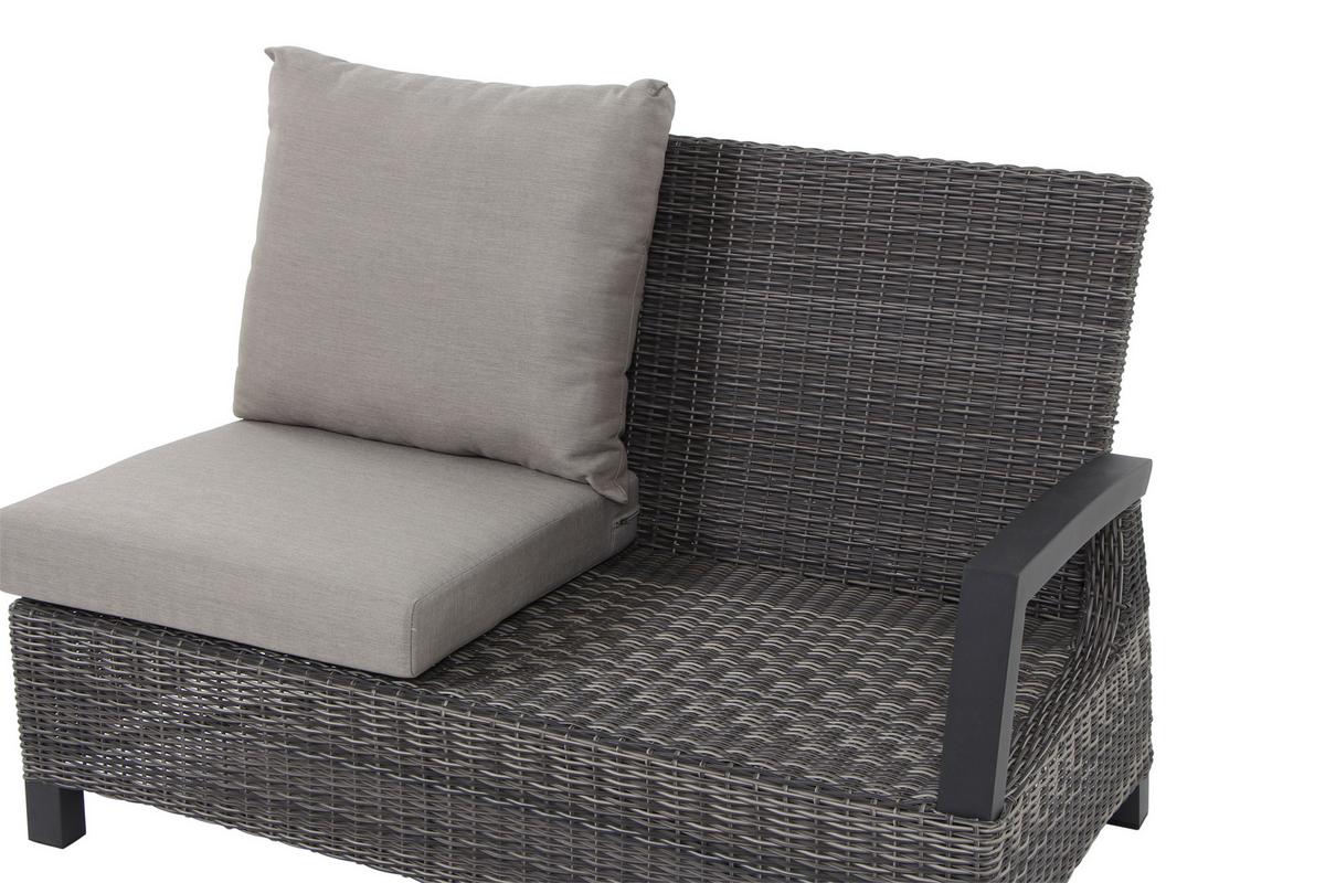 Loungegarnitur Corido 4-tlg. Grau - Grau, Basics, Keramik/Kunststoff (219/88/219cm) - Siena Garden