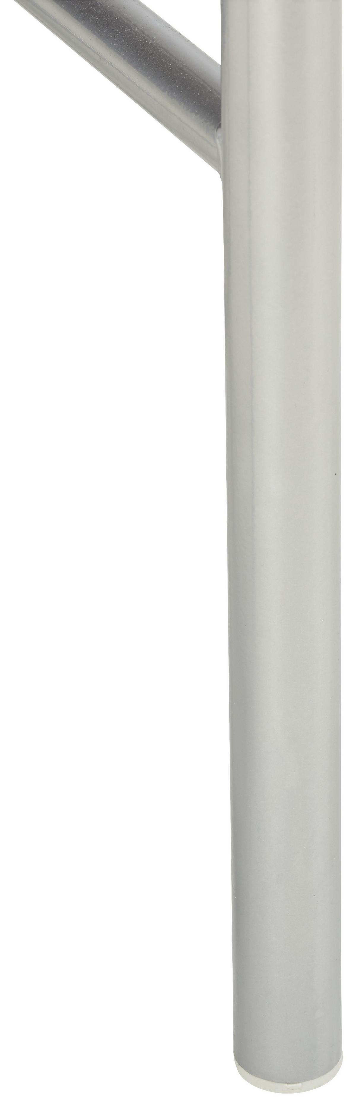 Stander haine RITA - culoare lemn stejar/culoare aluminiu, Modern, metal/material pe bază de lemn (46/109/46cm) - Modern Living