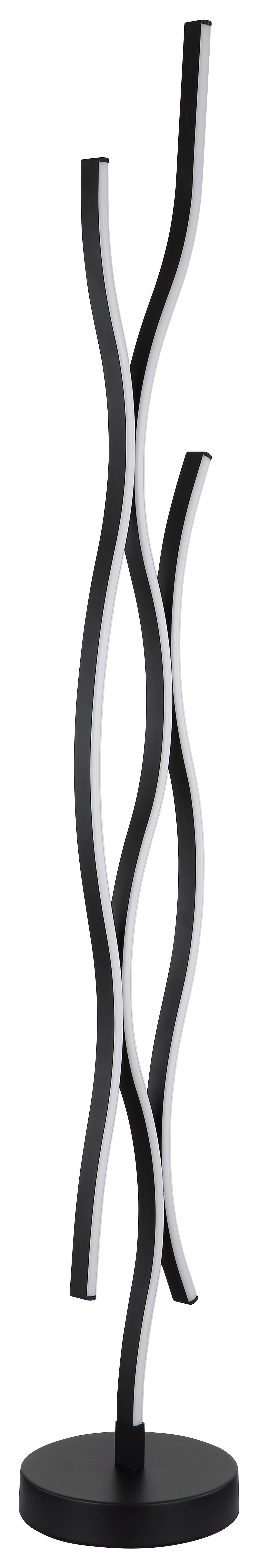 Stoječa Led-svetilka Geronimo, S Sijalko - črna/opal, Trend, kovina/umetna masa (20/135cm) - Globo