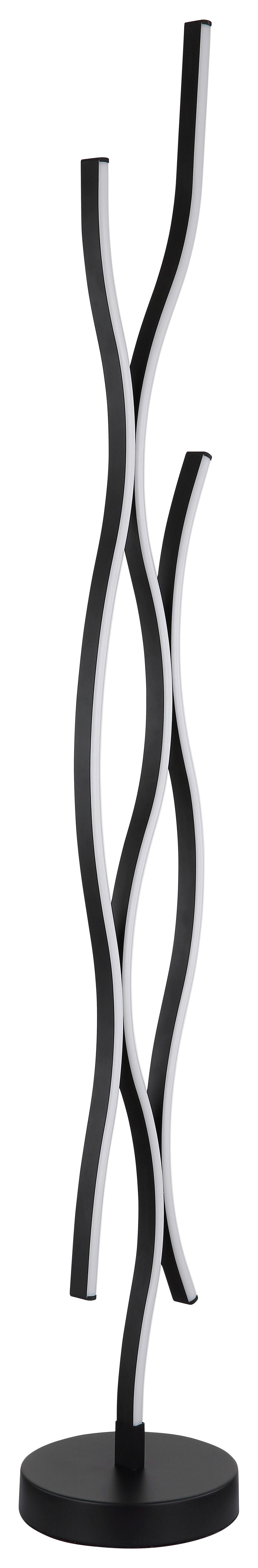 Stoječa Led-svetilka Geronimo, S Sijalko - črna/opal, Trend, kovina/umetna masa (20/135cm) - Globo