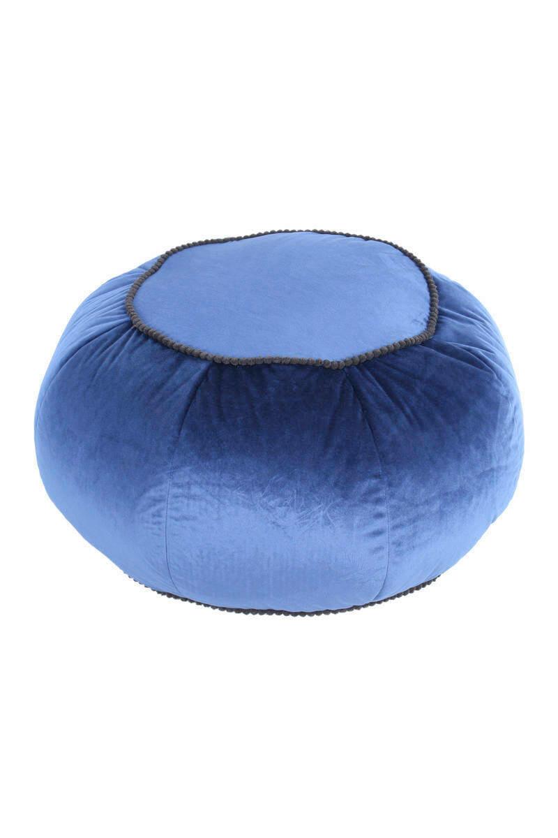 POUF Pouf Taj Mahal DxH: 65x35 cm - Blau, MODERN, Textil (65/35/65cm) - Kayoom