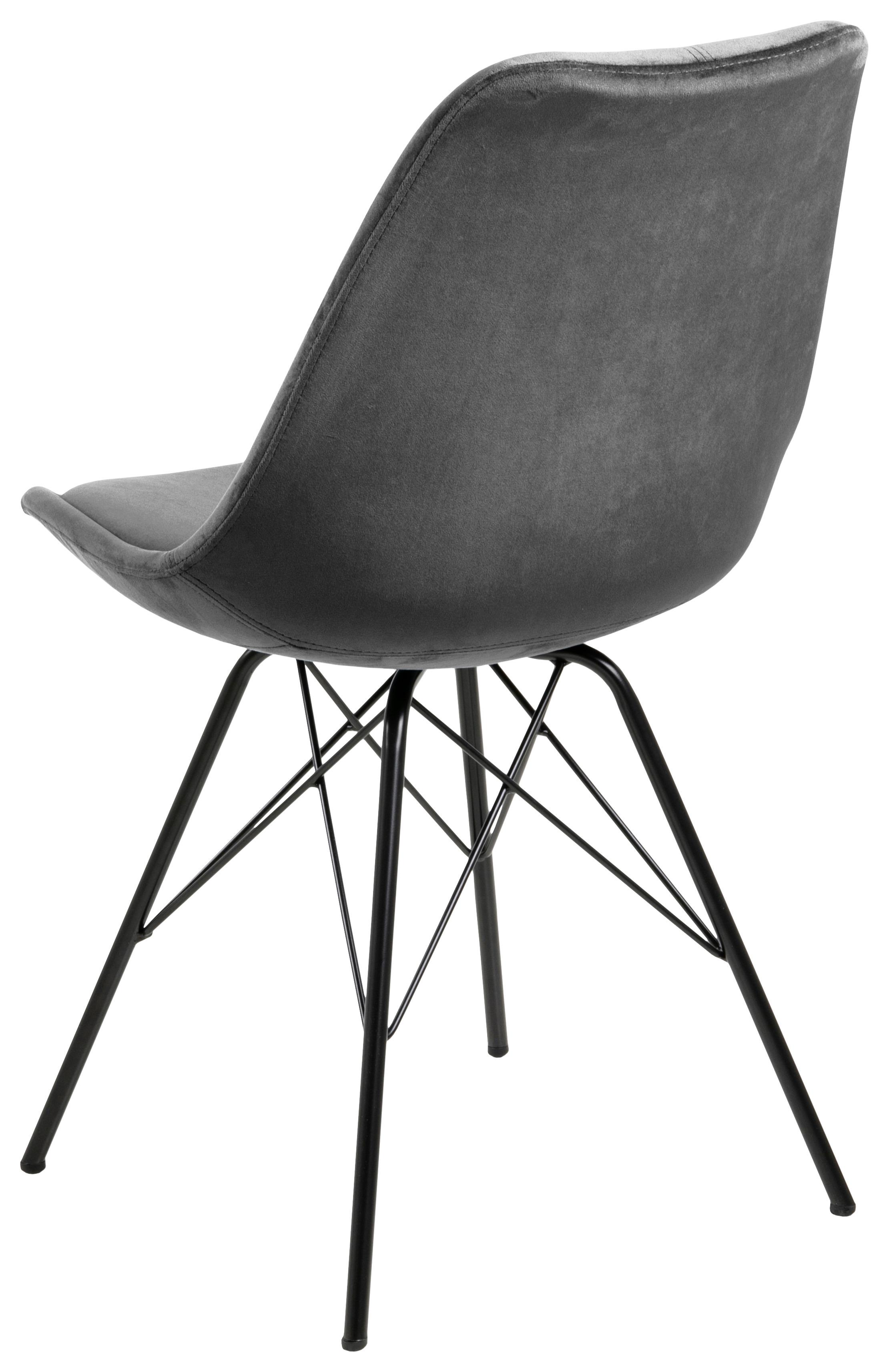 KRZESŁO ERIS - ciemnoszary/czarny, Trend, metal/tkanina (48,5/85,5/54cm) - Carryhome