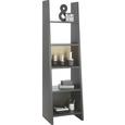 Regal in Graphit/Eiche - Graphitfarben, MODERN, Holzwerkstoff (53,6/186/38cm) - MÖMAX modern living