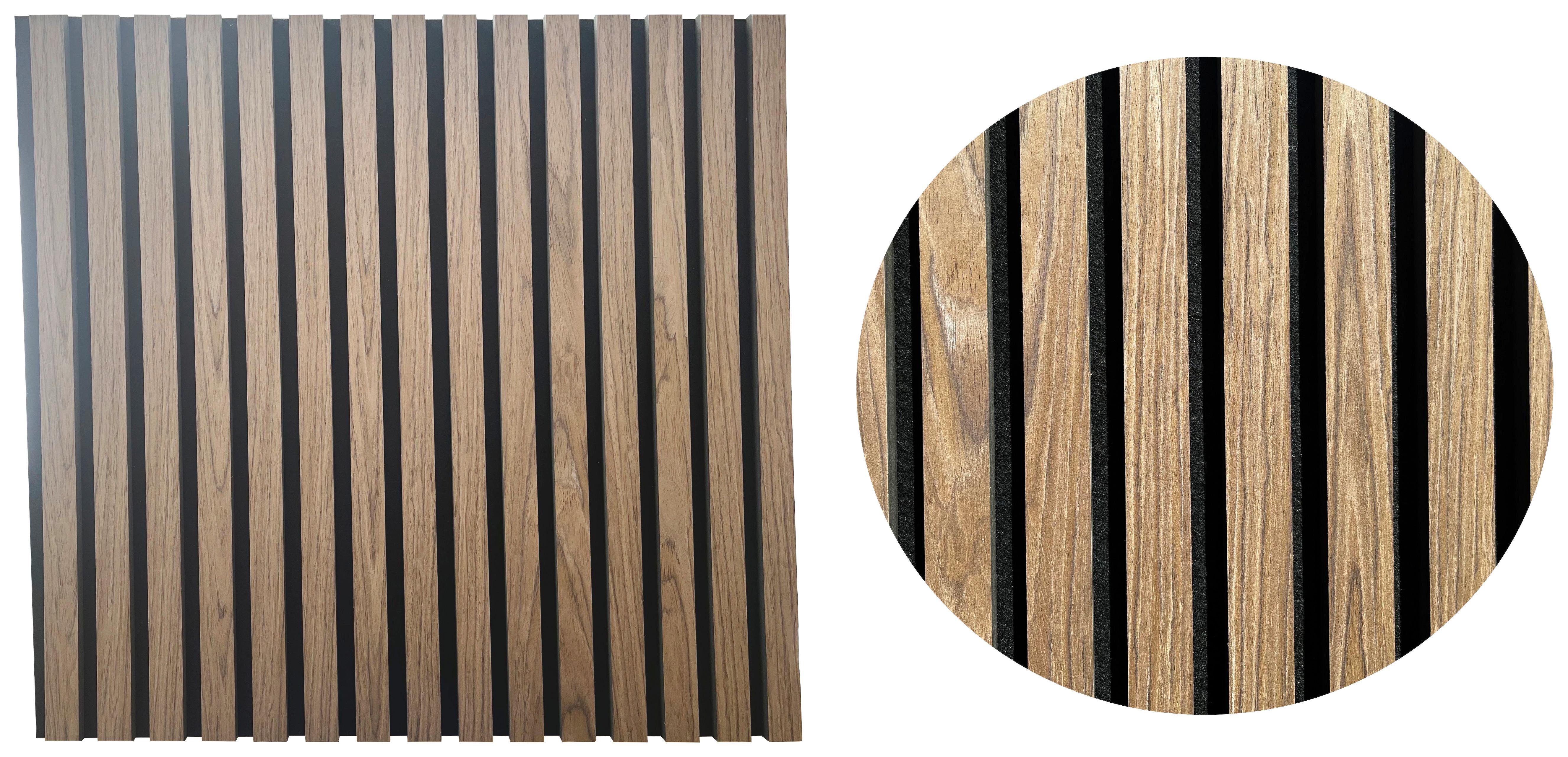 Akusztikus Fali Panel Mini Echo - diószínű, Modern, műanyag/faalapú anyag (0,36qm)