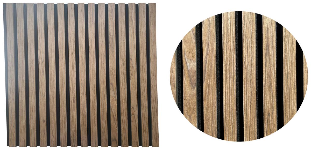 Akusztikus Fali Panel Mini Echo - diószínű, Modern, műanyag/faalapú anyag (0,36qm)