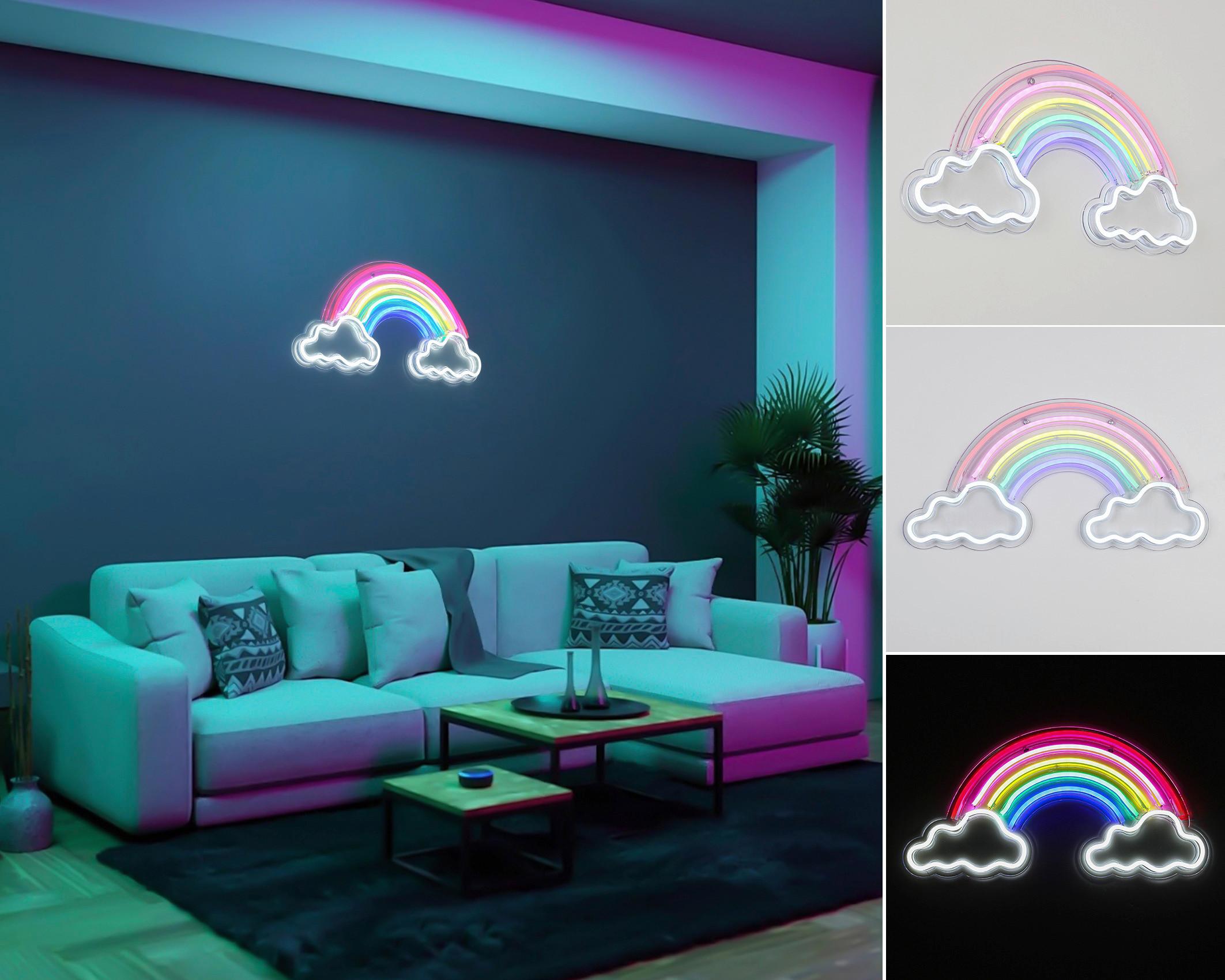 LED-Dekoleuchte Renibo Weiß/Transparent 8,5 Watt - Transparent/Weiß, MODERN, Kunststoff (40/20/1,30cm) - Mömax