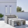 Gartenset "Camelie", 11-tlg., beige, Outdoorgewebe - Beige/Hellgrau, MODERN, Kunststoff/Textil (130/70/70cm) - Bessagi Garden