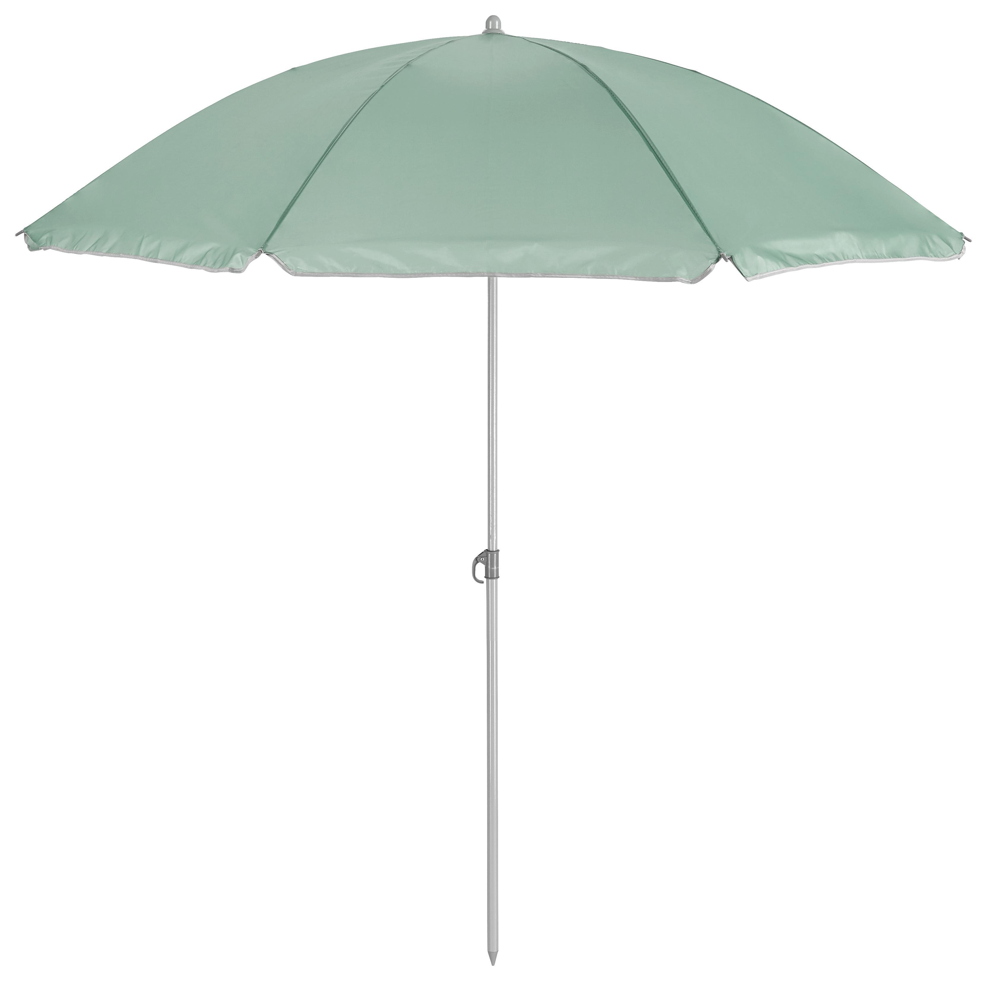 Sonnenschirm Lecci in Grün - Grau/Grün, Kunststoff/Textil (180/190cm) - Mömax modern living