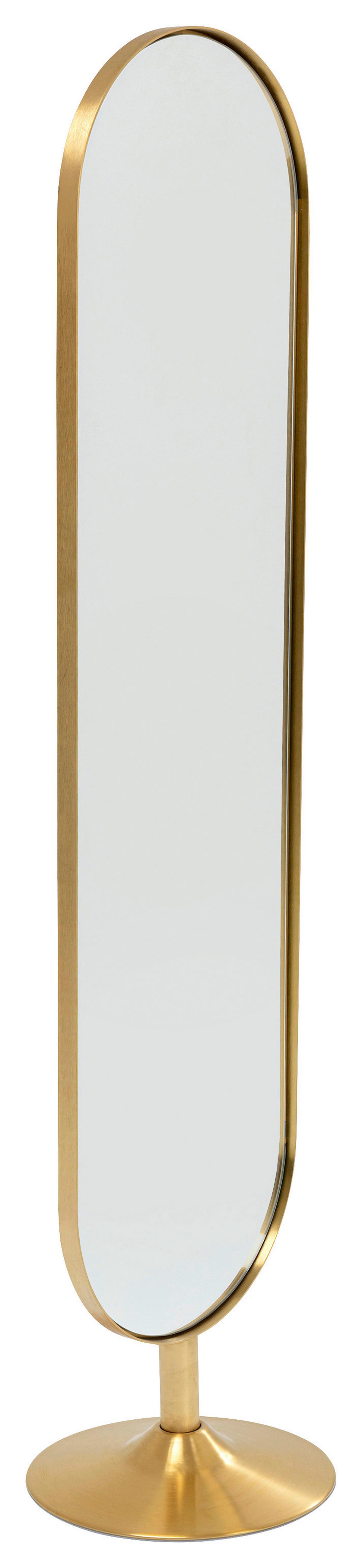 LUSTRO STOJĄCE CURVE KARE DESIGN - kolor złoty, Design, metal/szkło (40/170/40cm) - Kare-Design