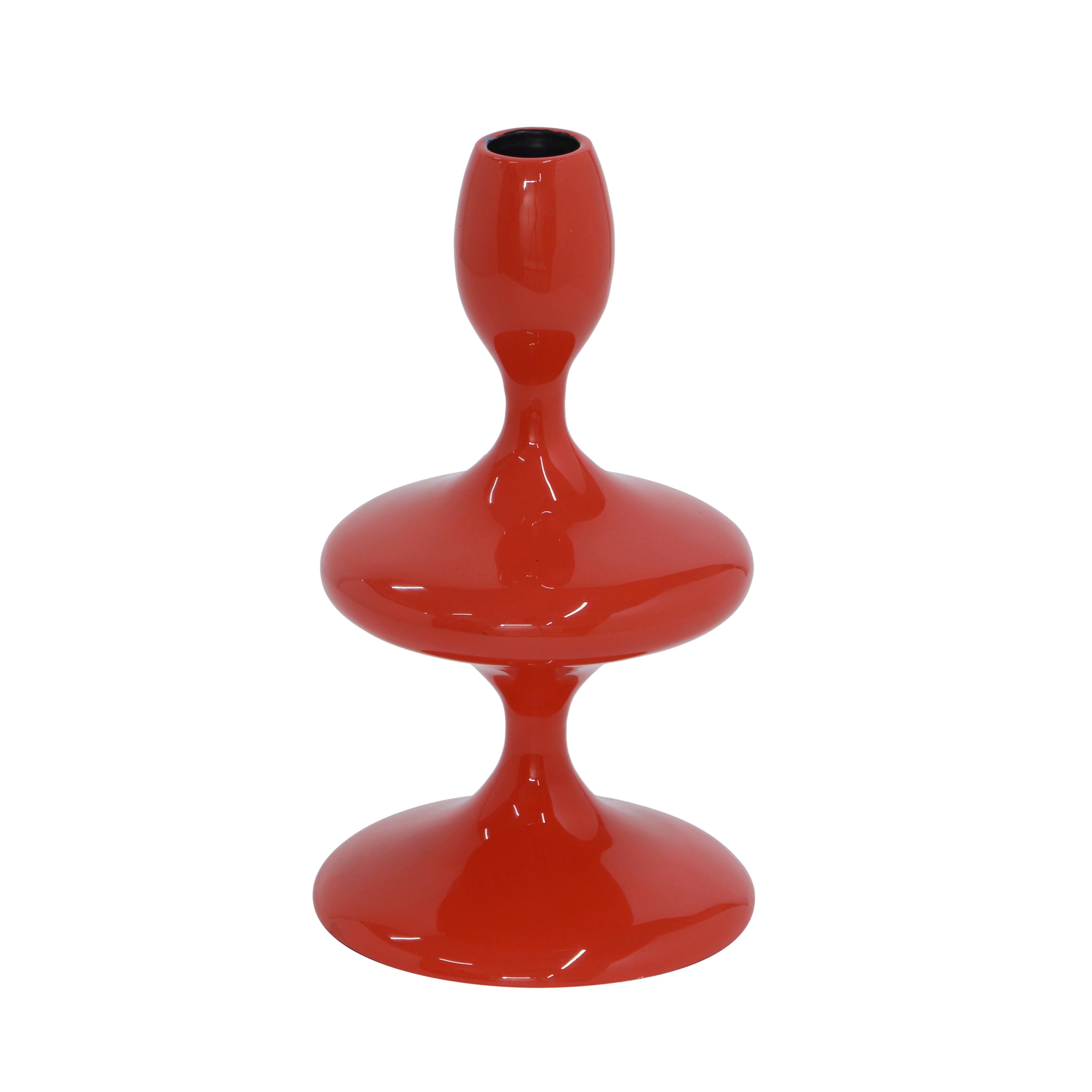 Stabzkerzenhalter Laureen Rot - Rot, Basics, Metall (11/19,5/11cm)