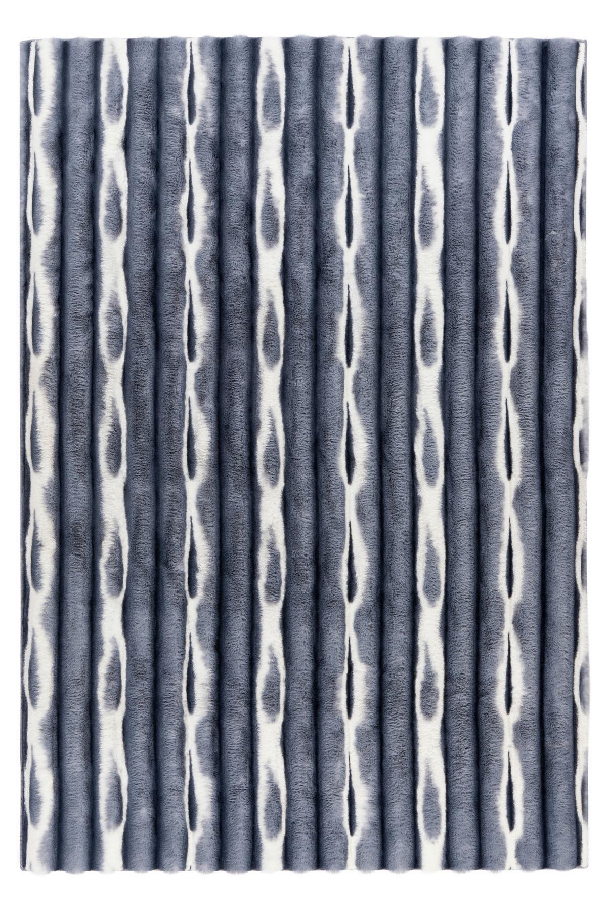 HOCHFLORTEPPICH MY WAVES 305 - Blau, Basics, Textil (40/60cm)