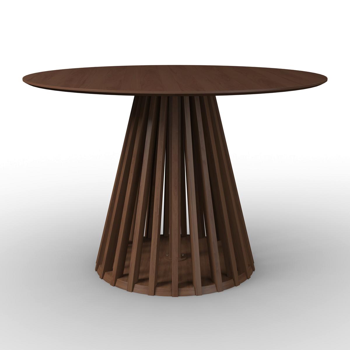 Esstisch Ennio Walnuss MDF L/B/H ca. 120/120/75 cm rund - Walnussfarben, MODERN, Holz/Holzwerkstoff (120/75cm) - Bessagi Home